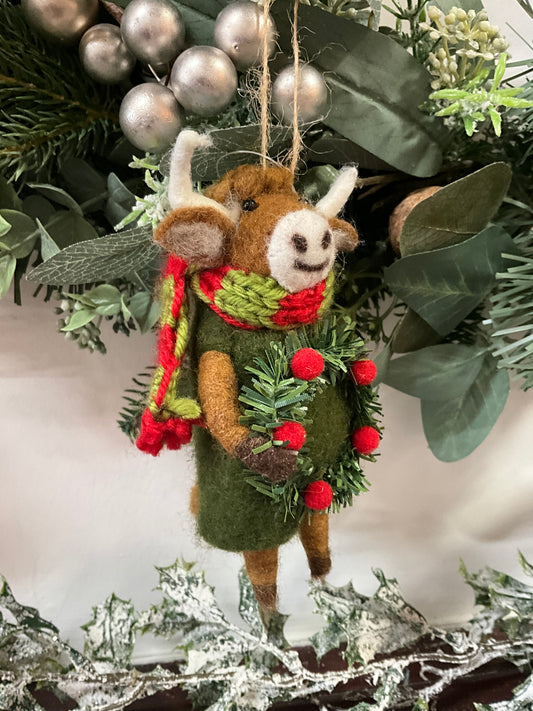 Cow with Wreath