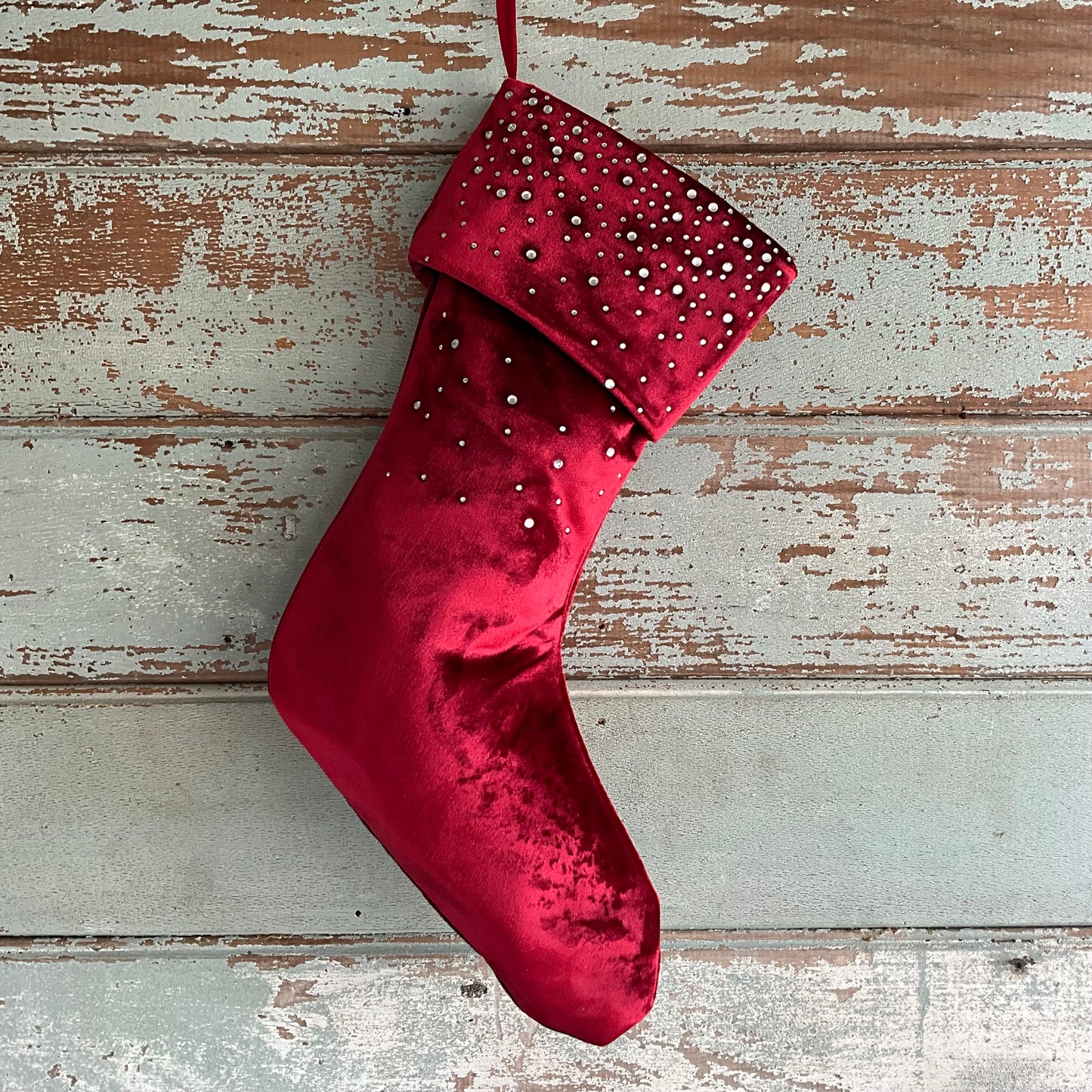 Red Diamanté Stocking