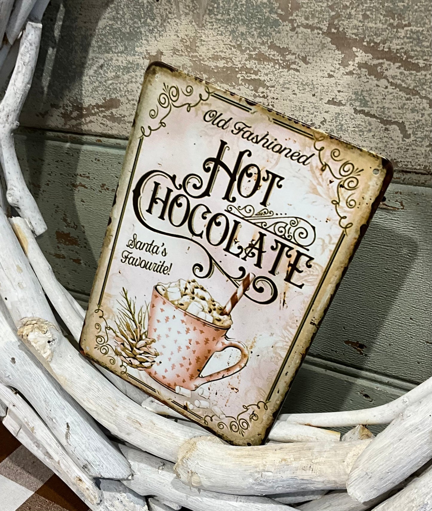 Hot Chocolate Tin Sign