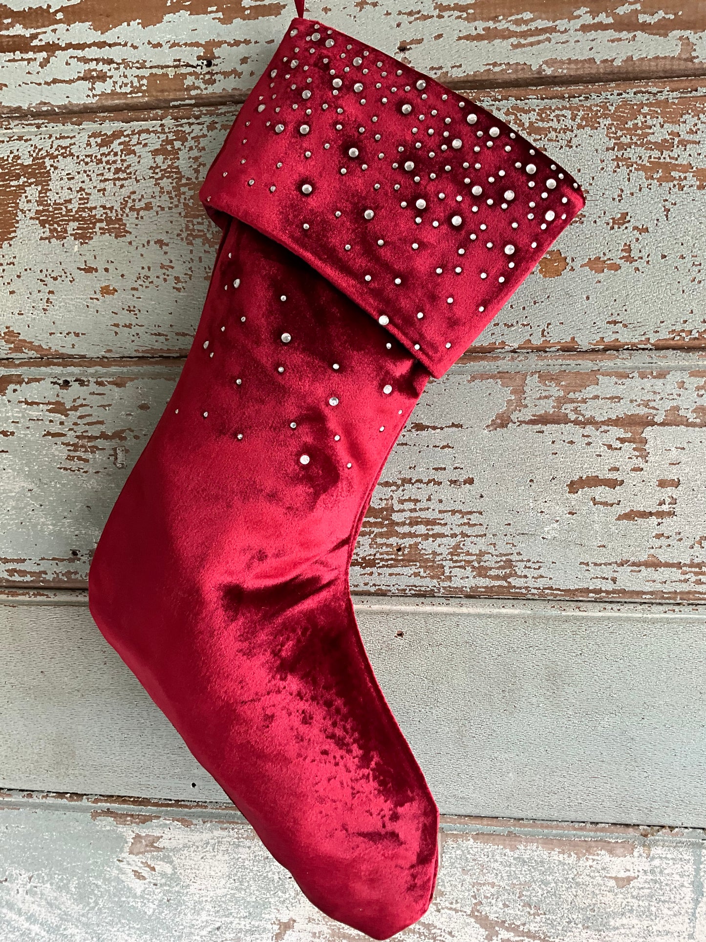 Red Diamanté Stocking