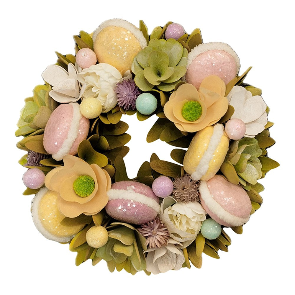 Easter Wreath with Macarons