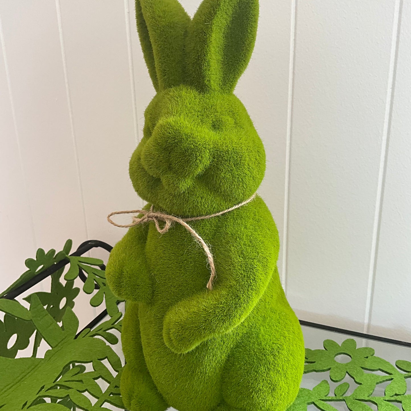Large Flocked Moss Bunny