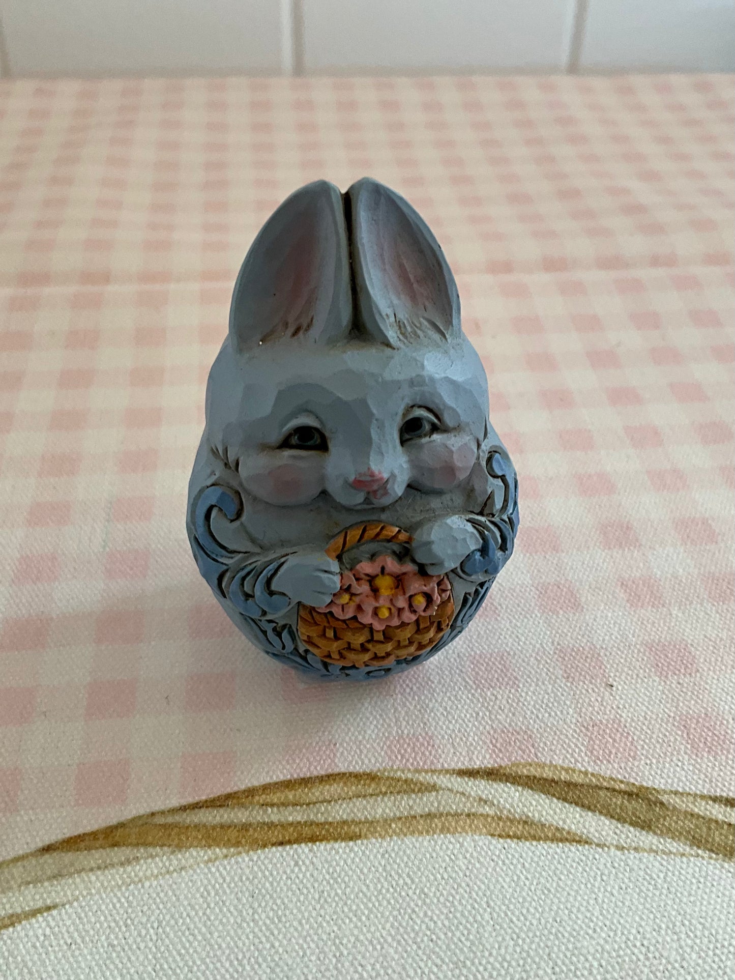 Jim Shore Bunny Egg Blue