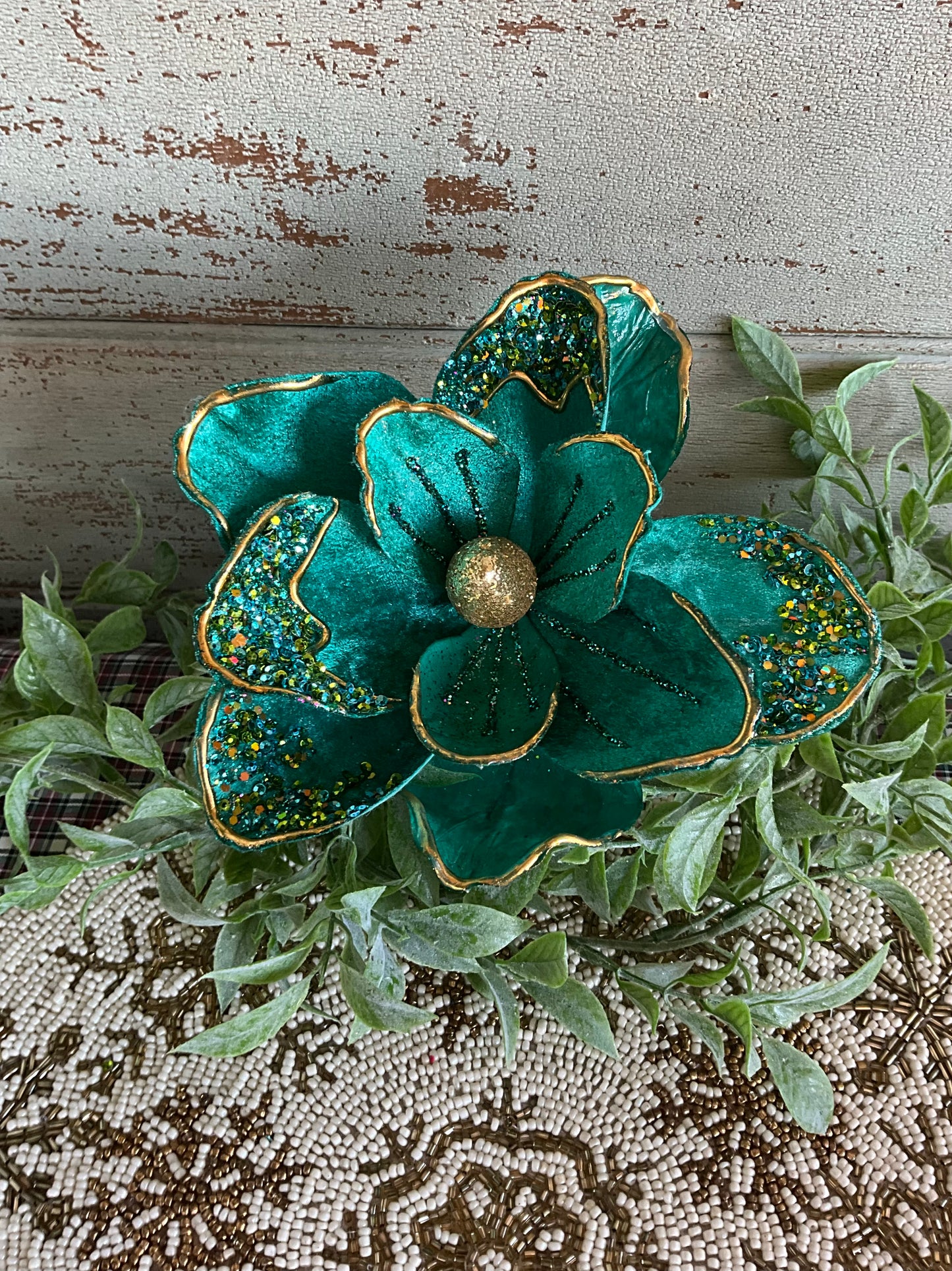 Peacock Velvet Magnolia