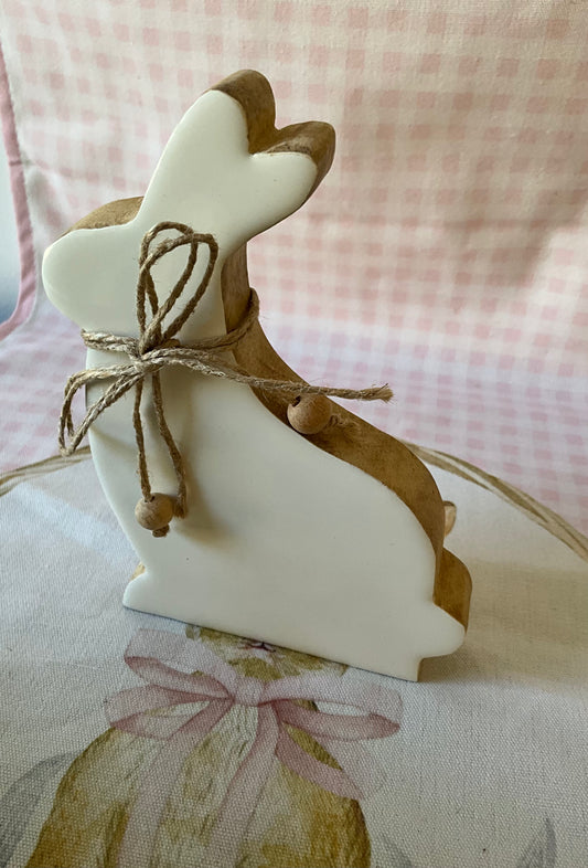 White Wooden Bunny