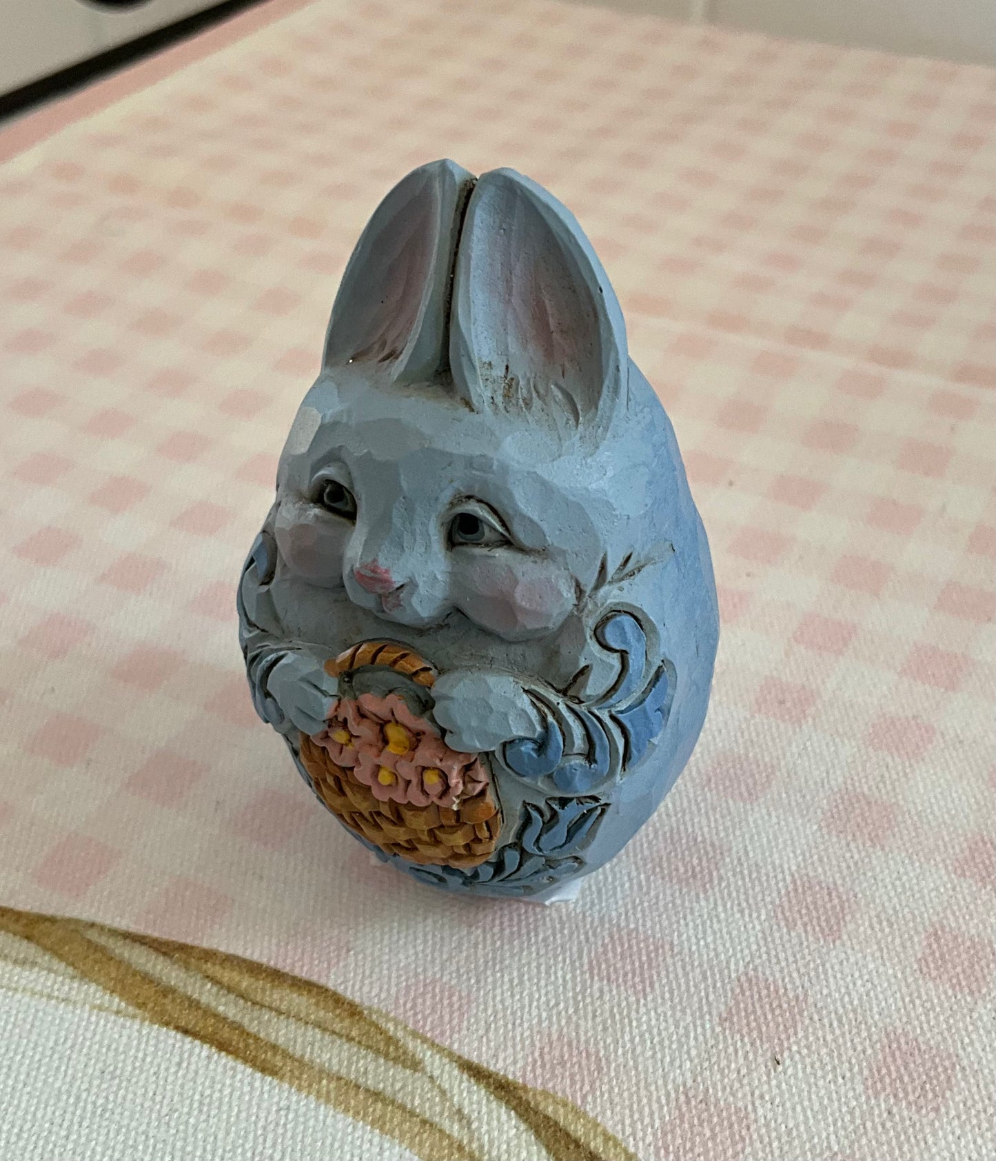 Jim Shore Bunny Egg Blue