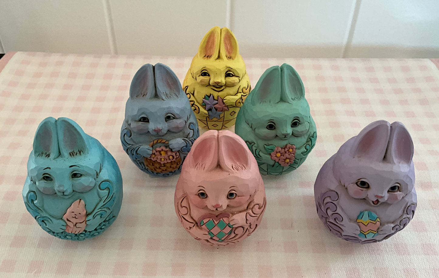 Jim Shore Bunny Egg Blue