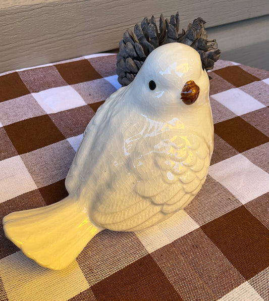 White Ceramic Bird