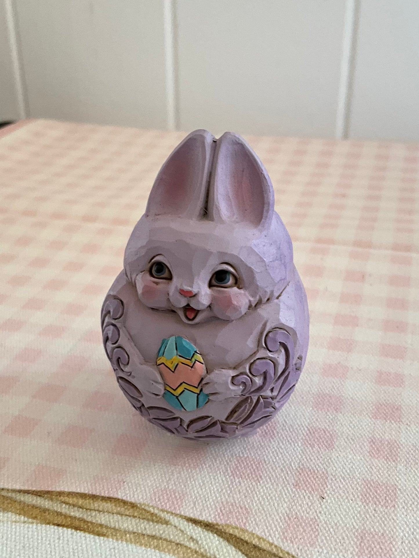 Jim Shore Bunny Egg Mauve