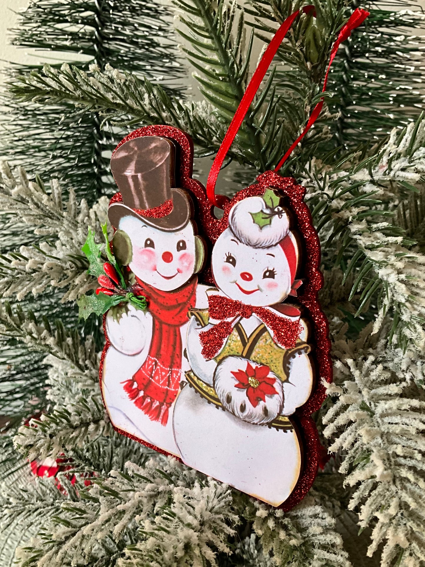 Mr & Mrs Snowman Deco RAZ