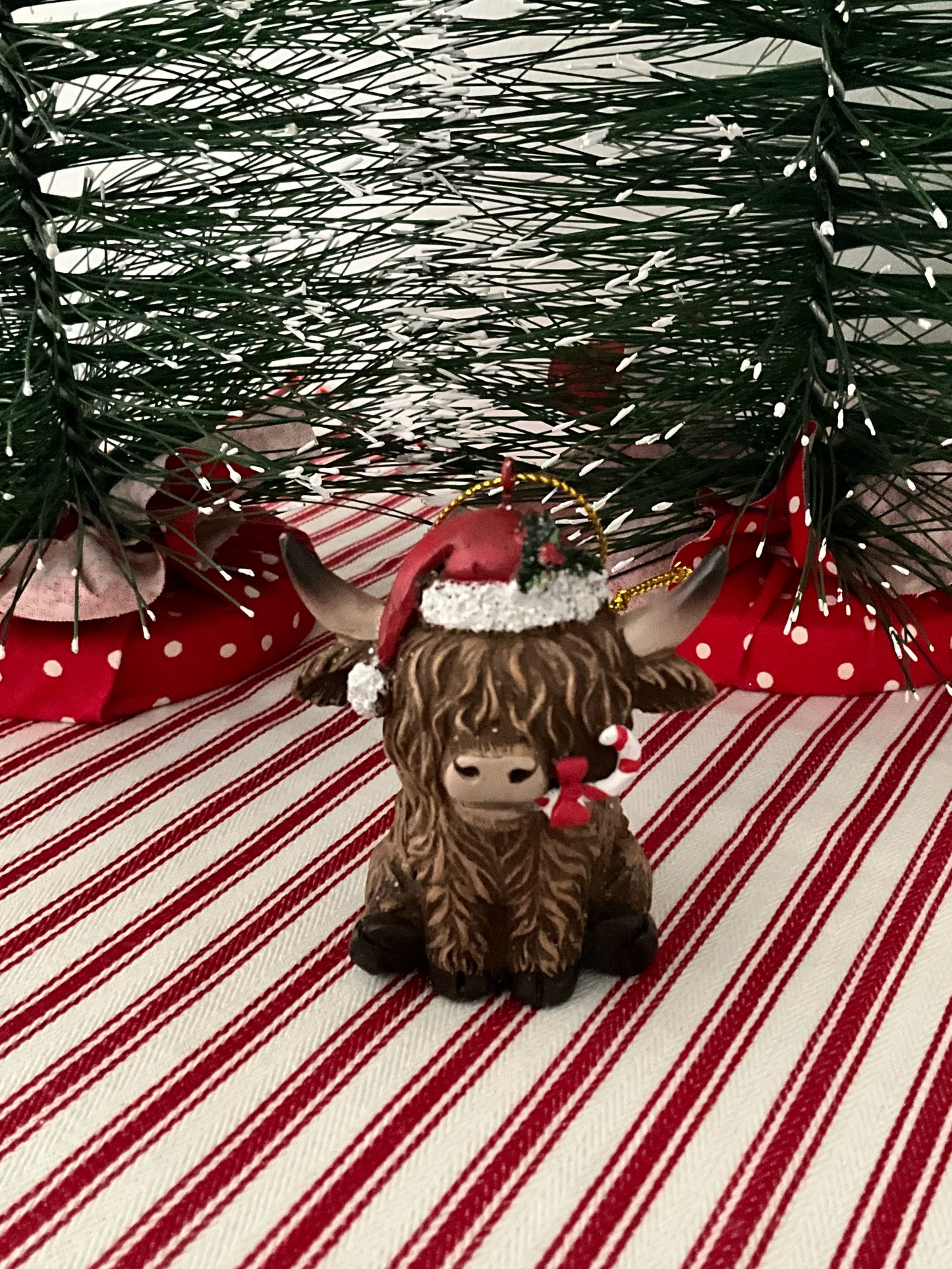 Highland Cattle Santa Hat