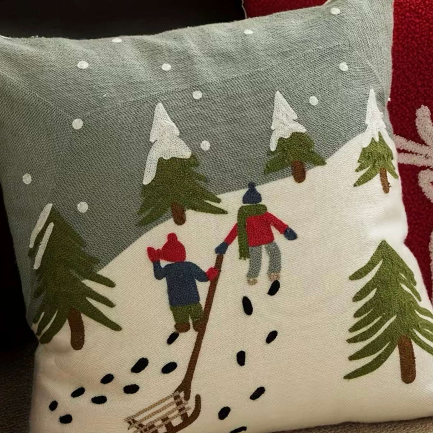 Woven Winter Cushion