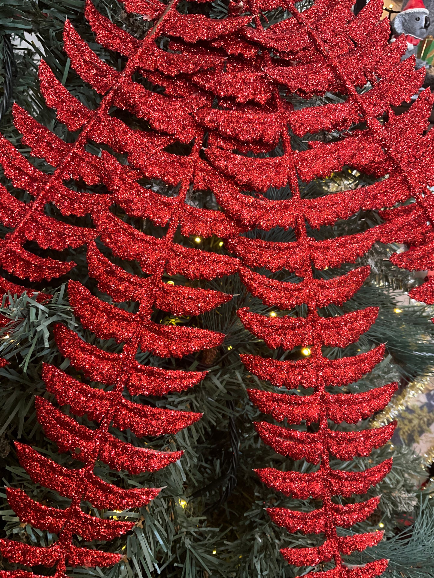 Large Red Leaf Spray