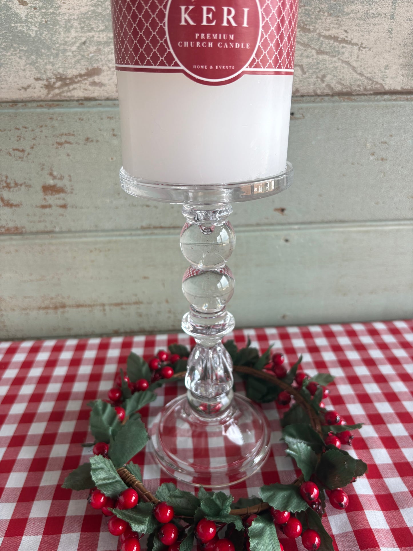 Clear Glass Candle Stick