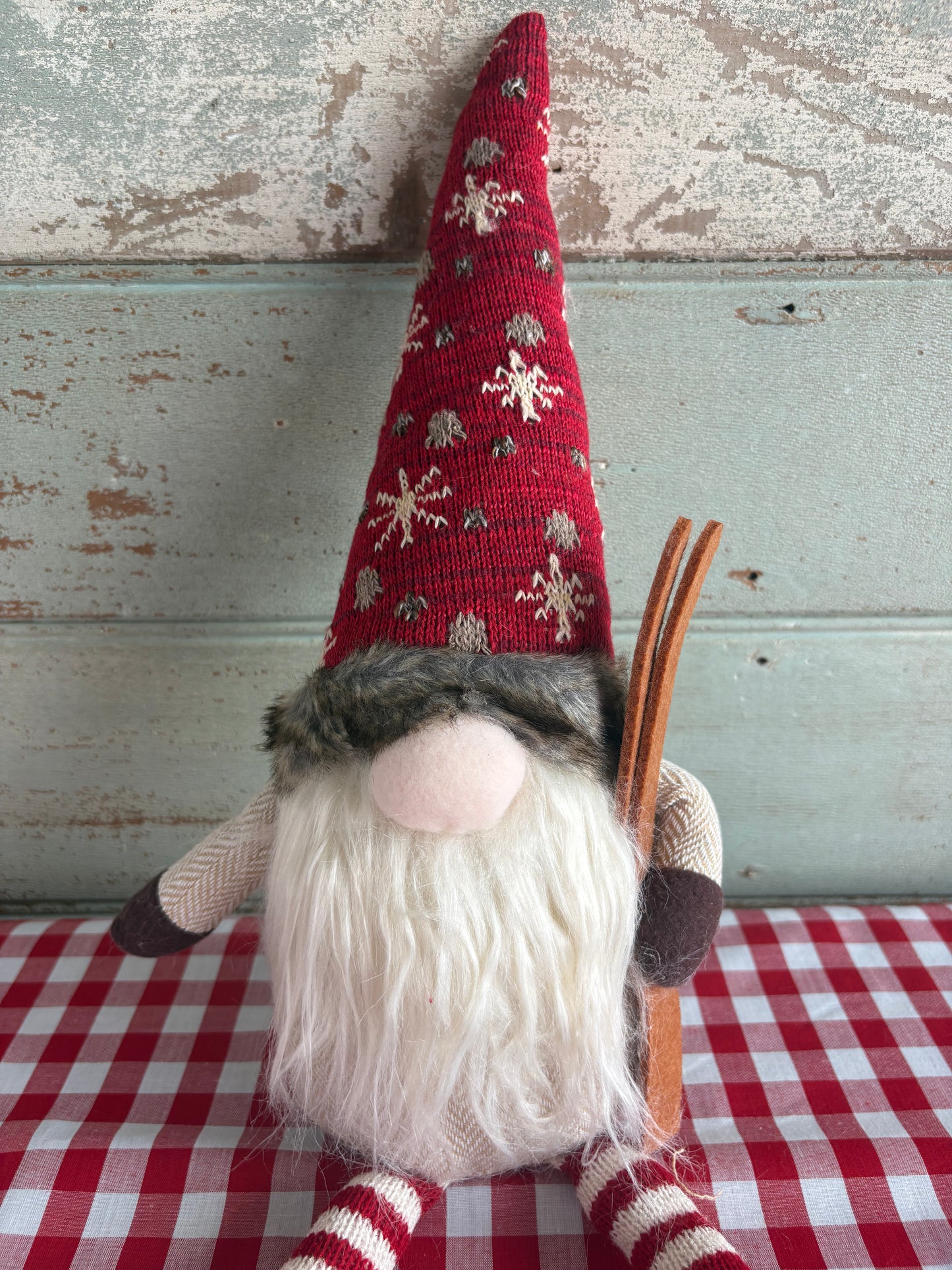 Country Gnome with Skis