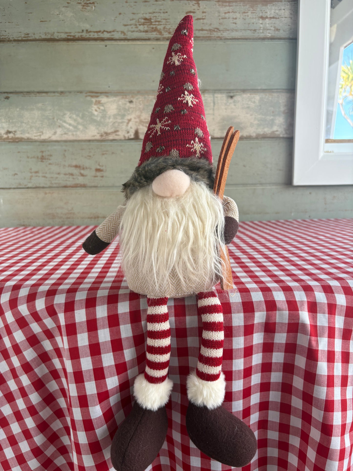 Country Gnome with Skis