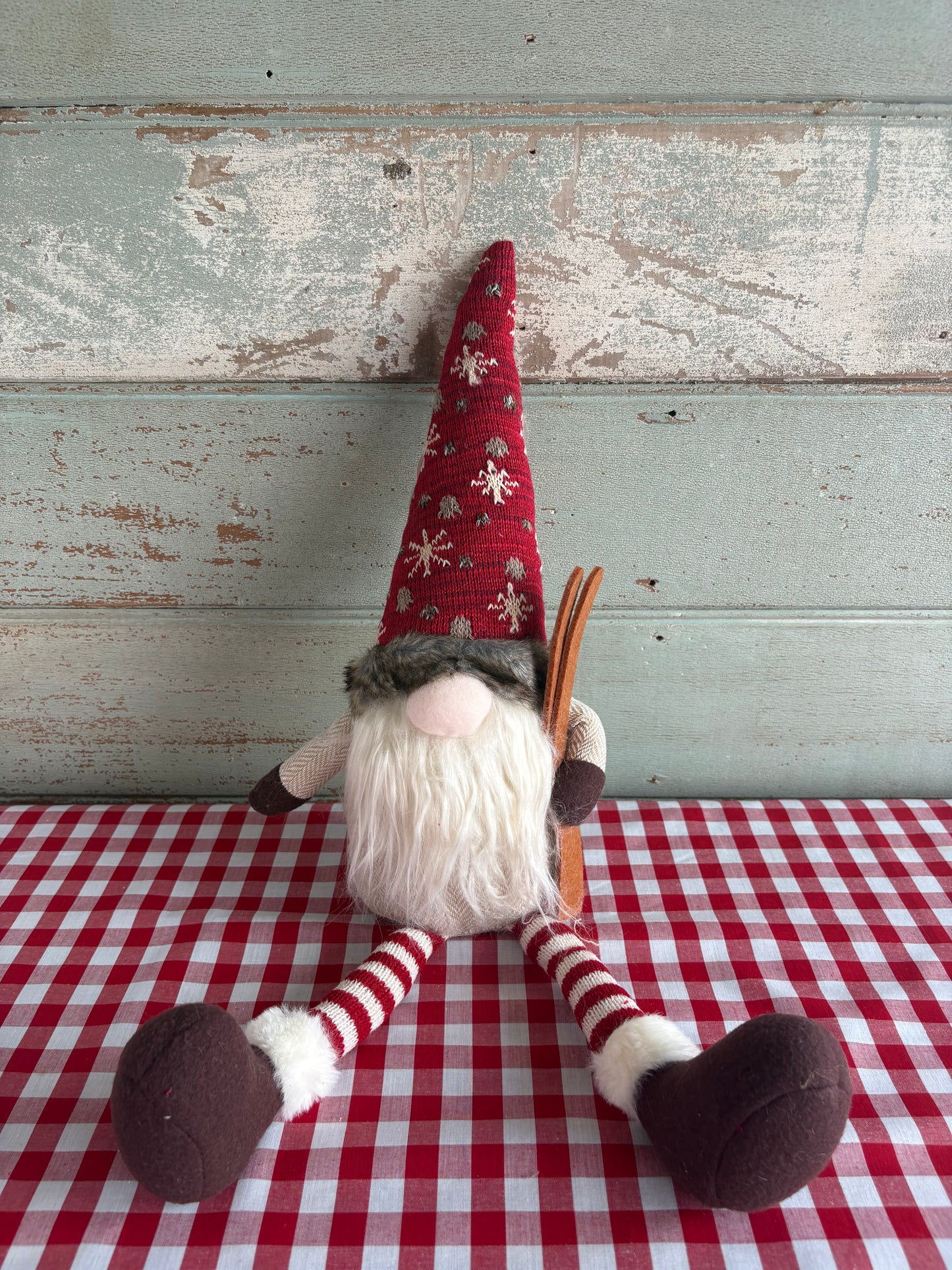 Country Gnome with Skis