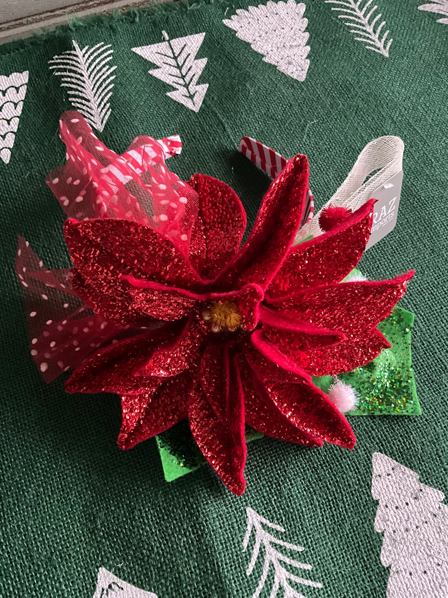 Poinsettia Headband RAZ