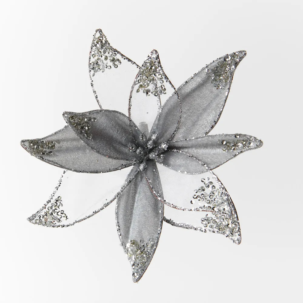Silver Velvet Poinsettia