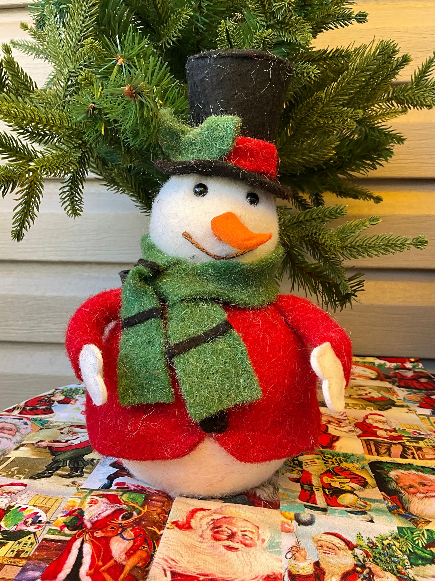 Felt Snowman Red Jacket