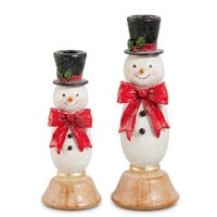 Coming Soon - Snowmen Candlesticks RAZ