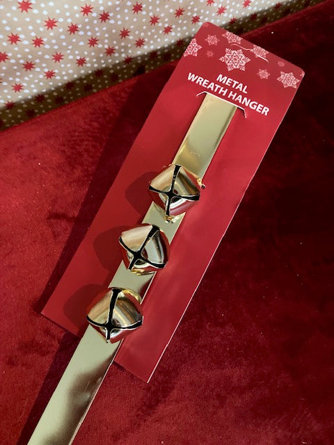 Gold Bell Wreath Hanger