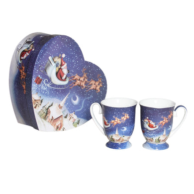 Set of Santa Sleigh Ride Mugs