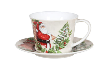 Santa & Tree Cup & Saucer Set