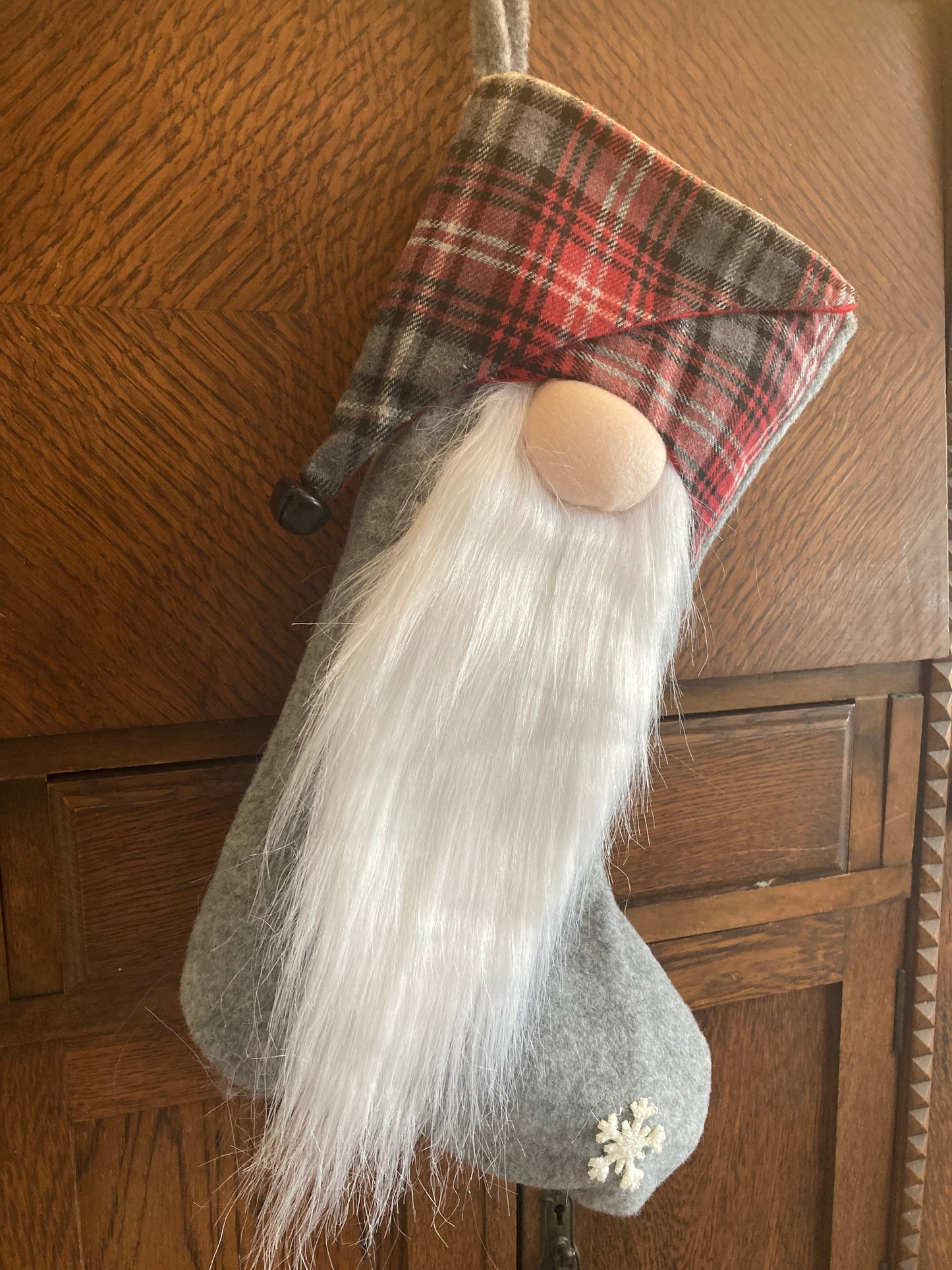 Gnome Tartan Stocking
