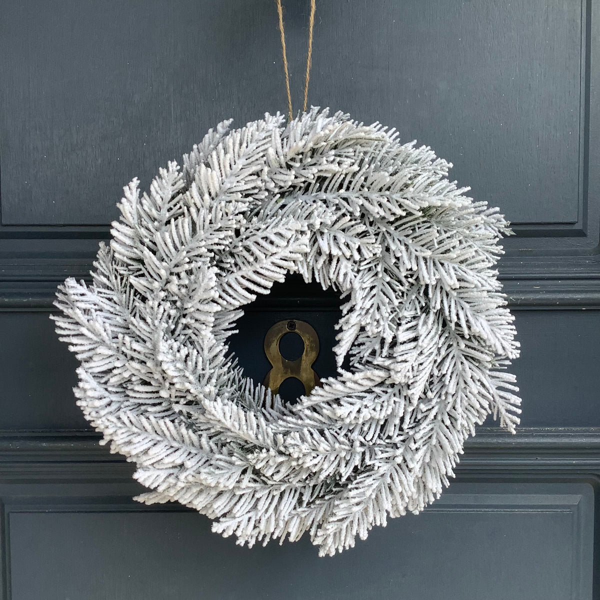 Snow Flocked Candle Wreath 33cm The Christmas Wreath Company