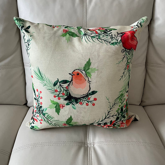 Bird and Berry Cushion
