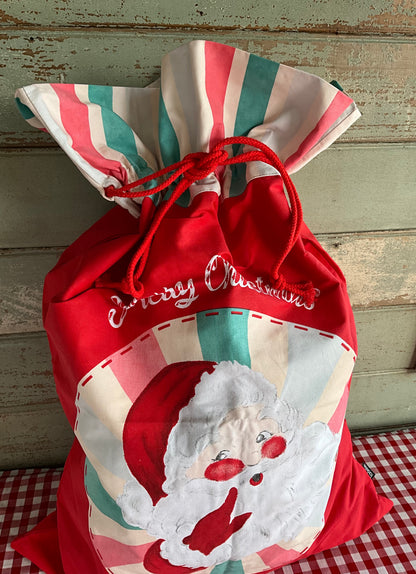 Red Pink Santa Sack