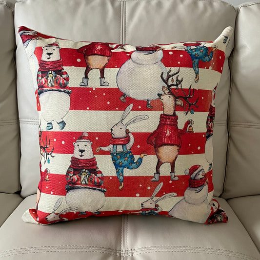 Red Striped Cushion