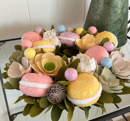 Easter Wreath with Macarons