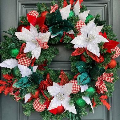 Red and Green Christmas Wreath