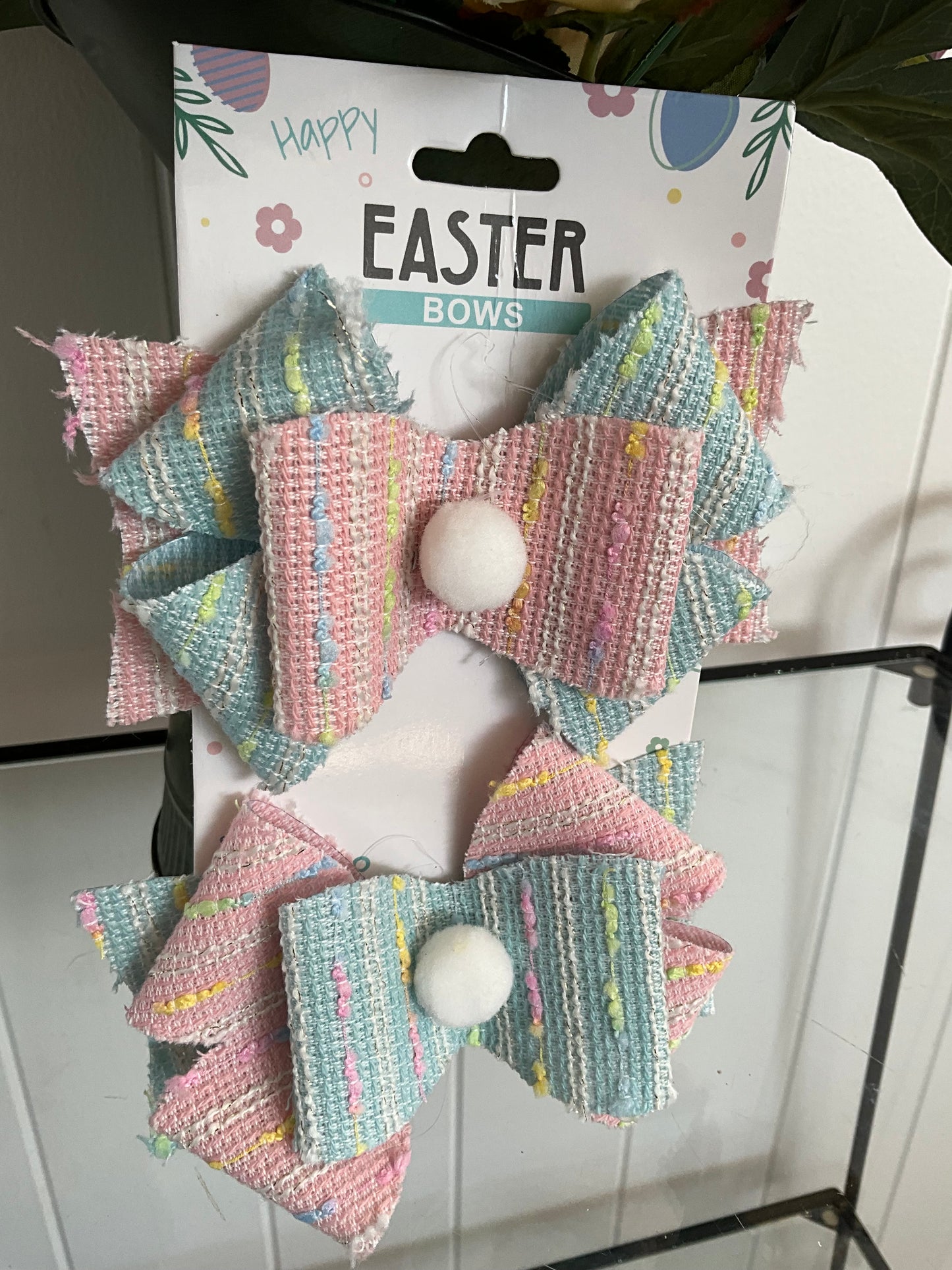 Blue Pink Bow