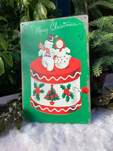 Vintage Snowman Sign