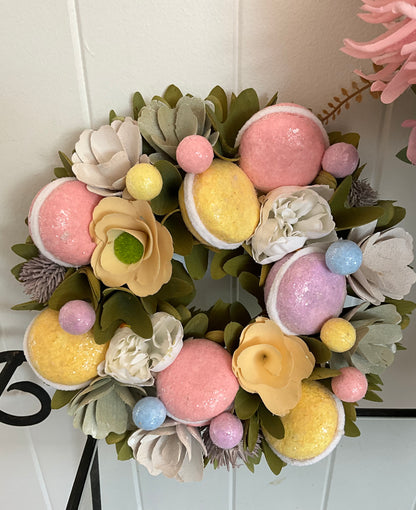 Easter Wreath with Macarons