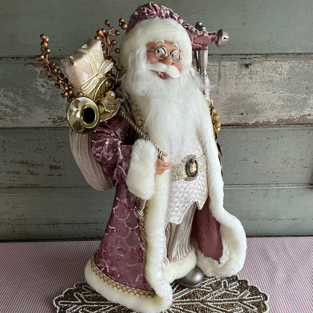 Mauve Musical Santa