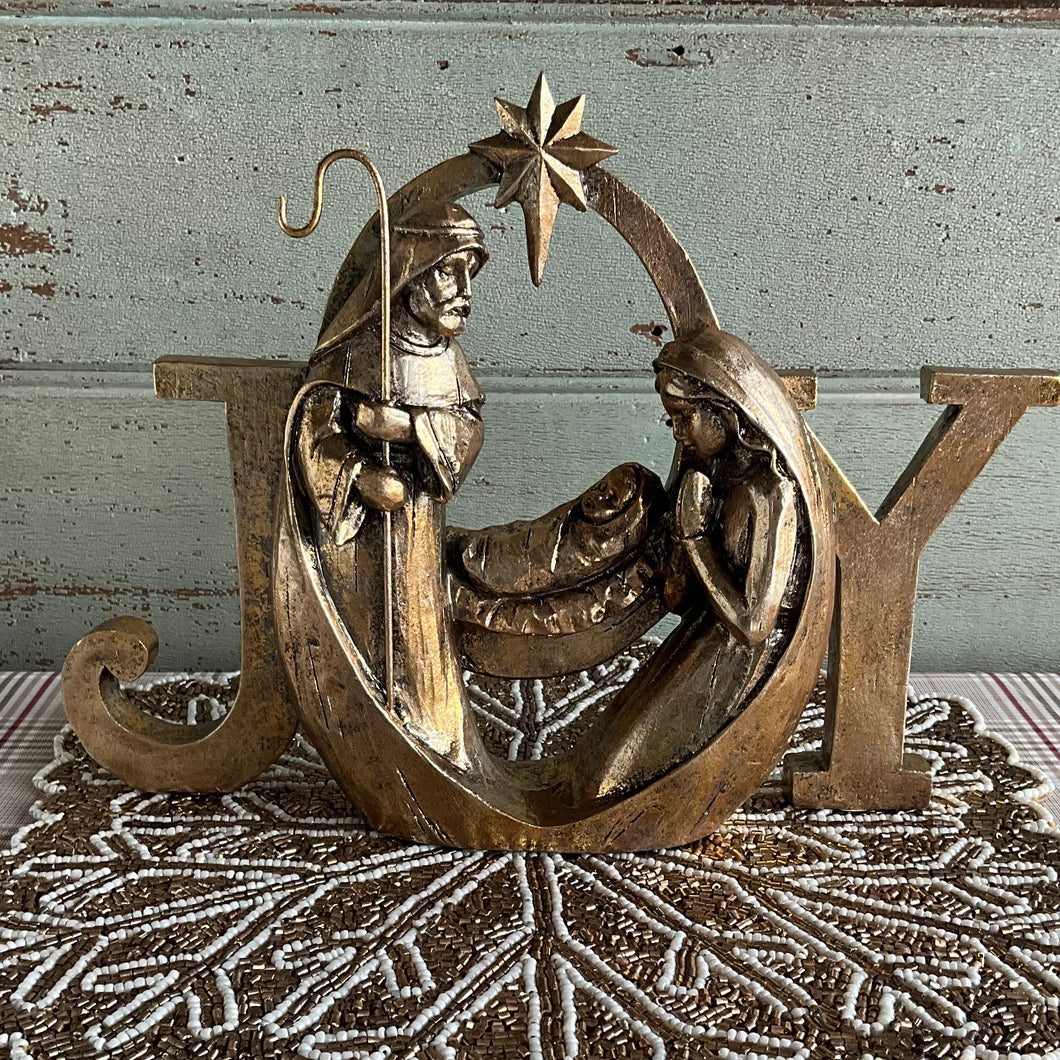 Gold Holy Family Joy