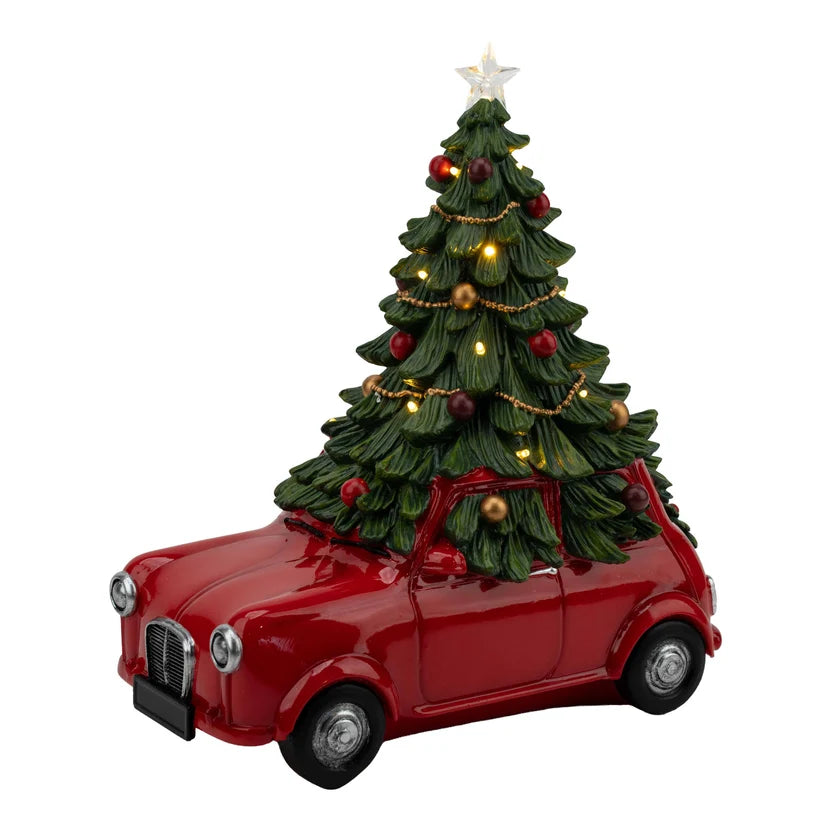 Red Car with Tree LED