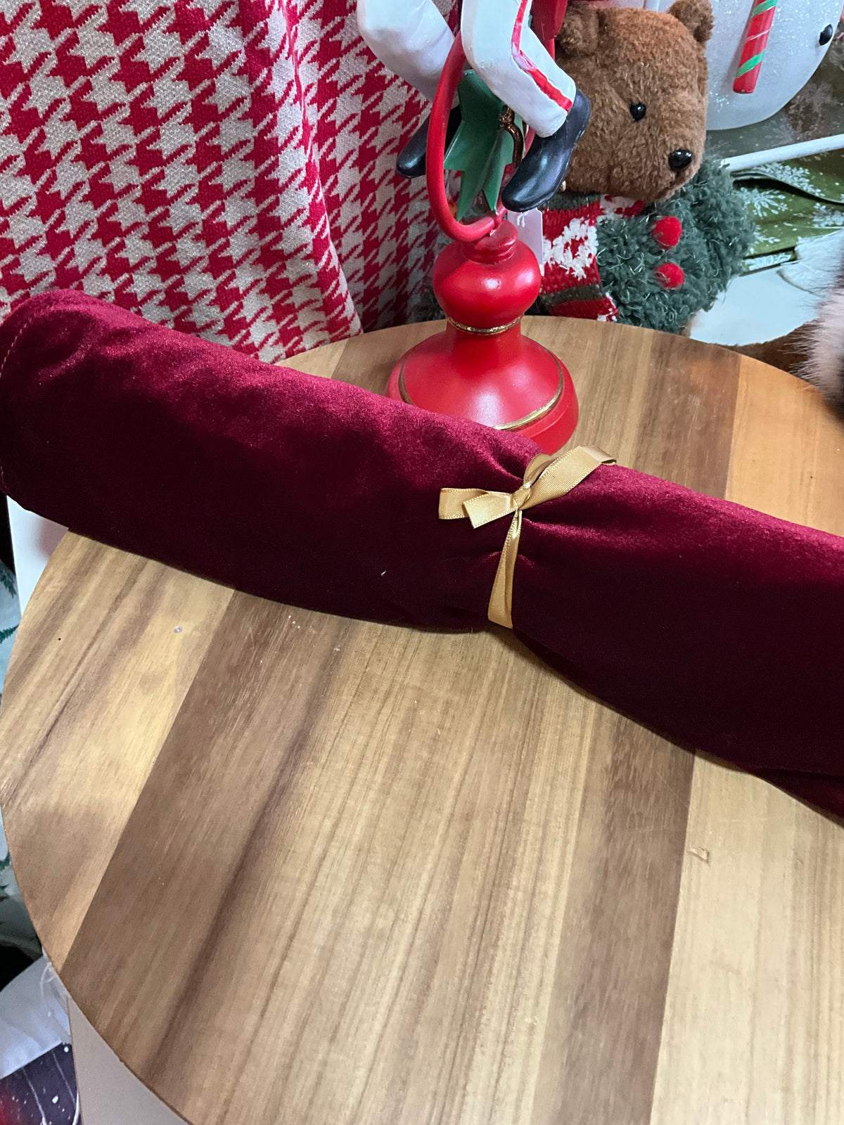 Red Wine Velvet Runner