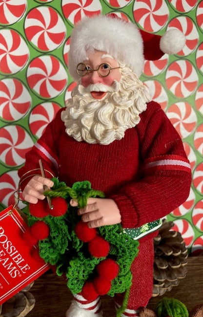 Santa Making a Wreath