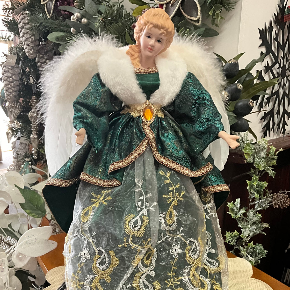Green Angel Tree Topper