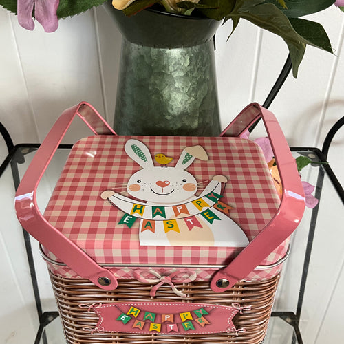 Easter Picnic Basket Pink