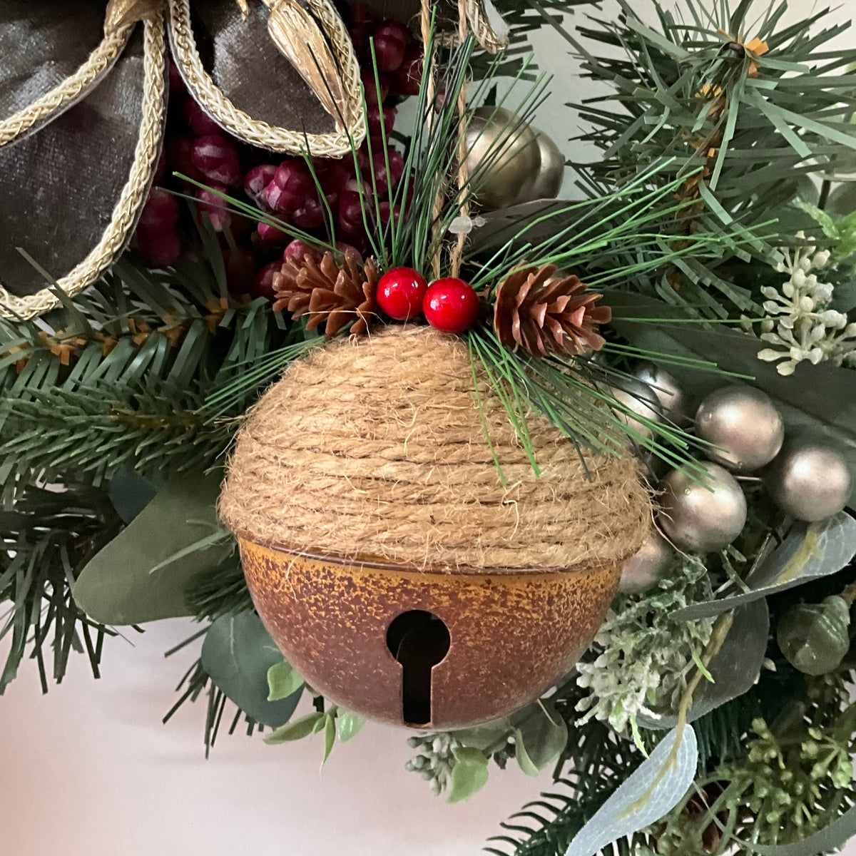 Brown Jute Jingle Bell