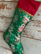 Load image into Gallery viewer, Retro Santa Stocking