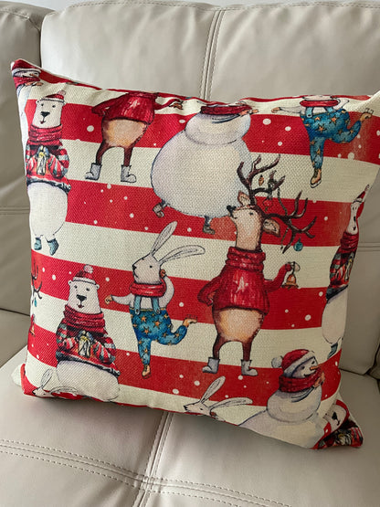 Red Striped Cushion