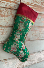 Load image into Gallery viewer, Retro Santa Stocking