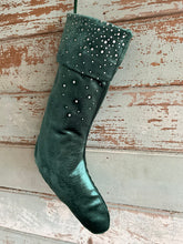 Load image into Gallery viewer, Green Diamonte Stocking
